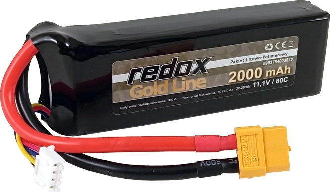 Acumulator LiPo Redox Gold line 2000 mAh 11,1 V 80C XT-60