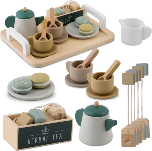 Set de ceai din lemn NUKIDO