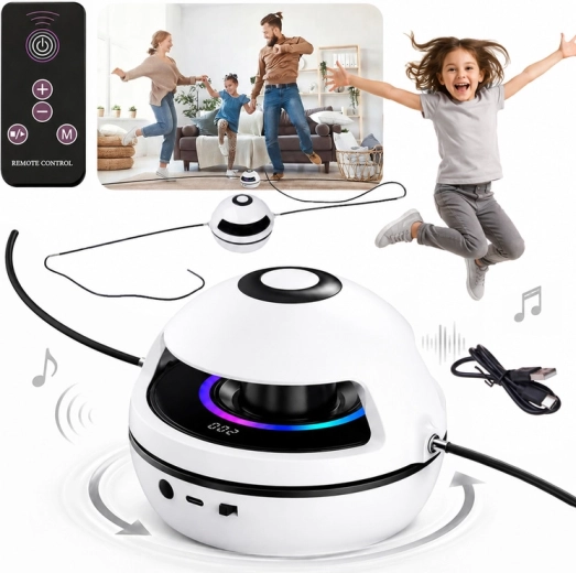 Coardă de sărit interactivă electrică cu muzică, Bluetooth, telecomandă și contor