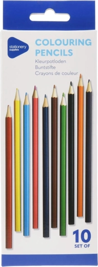 Creioane colorate din lemn 10 buc