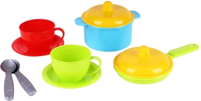 Marinka set de veselă de bucătărie pentru copii 3 buc. în plasă