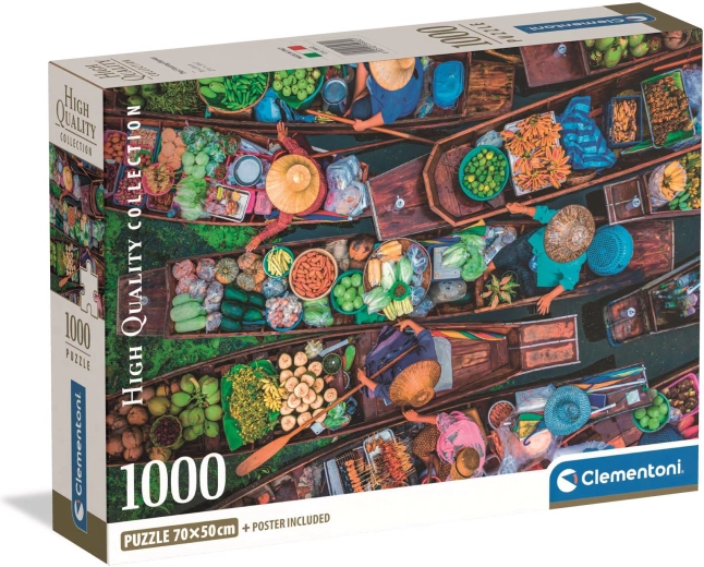 Puzzle Clementoni 1000 piese – Piața plutitoare thailandeză