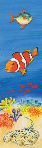 Akim semn de carte 3D lume marină 21 cm - 1 bucată