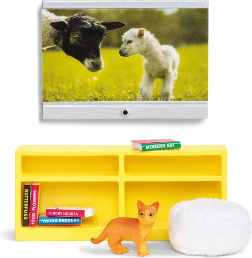 Lundby set de mobilier cu TV pentru casa de păpuși