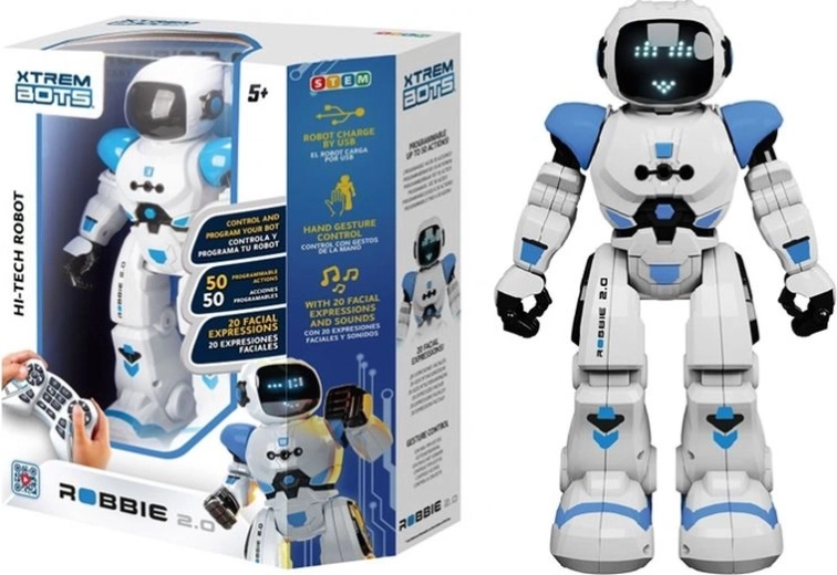 Xtrem Bots Robbie 2.0 – robot interactiv programabil cu telecomandă