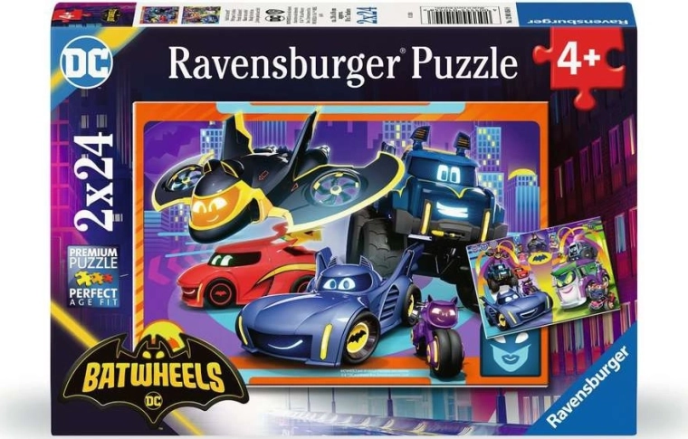 Puzzle 2x24 piese Batwheels