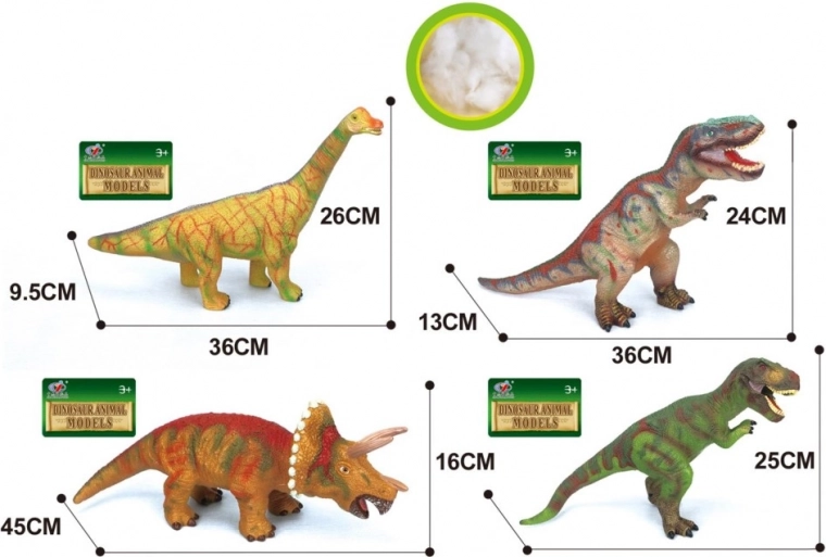Dinozaur interactiv 36 cm - 4 tipuri