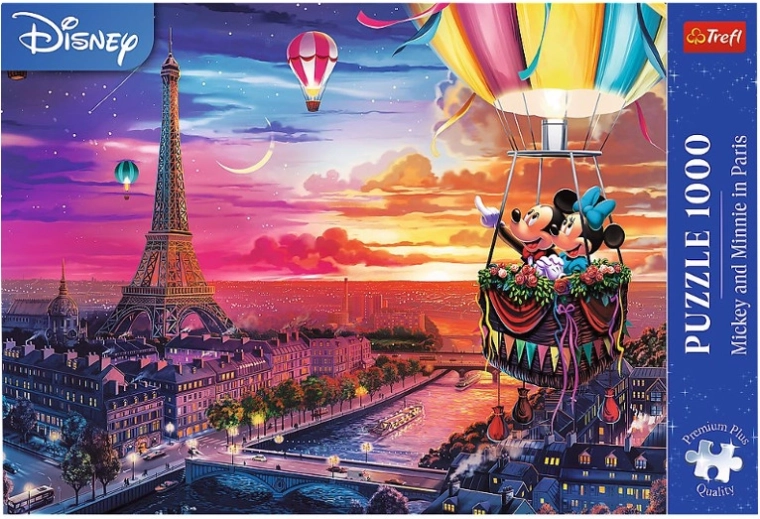 Puzzle 1000 Premium Plus – MICKEY ȘI MINNIE LA PARIS