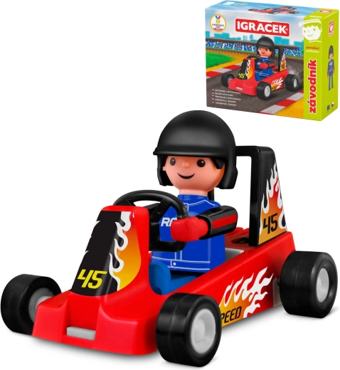 Efko Igráček pilot de curse auto cu motokart roșu