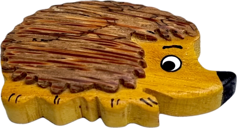 Magnet din lemn arici – decorațiune sculptată manual