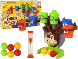 Joc de îndemânare Cerbișor – aruncarea mingiuțelor în cupe