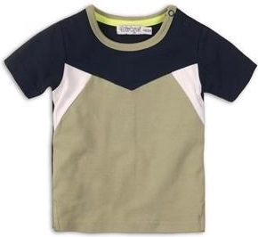 Tricou pentru copii Dirkje cu mânecă scurtă tropical toucan do it verde-bleumarin