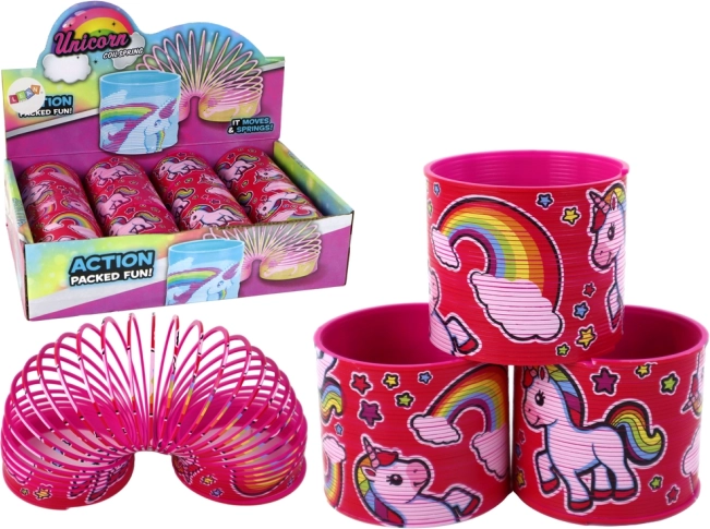 Arc dinastic roz bombon cu motiv de unicorn