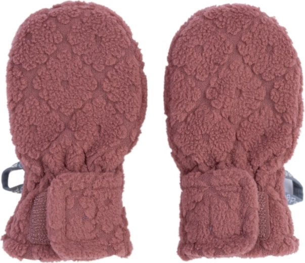 Mănuși pentru bebeluși Lodger fără deget (mittens) Folklore Fleece rosewood