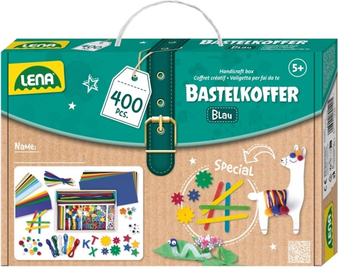 Lena trusă creativă pentru micii meșteri, albastră – 400 buc.