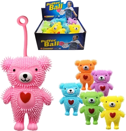 Ursuleț anti-stres cu inimioară și lumină