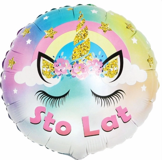 Balon din folie pastel Unicorn – La mulți ani
