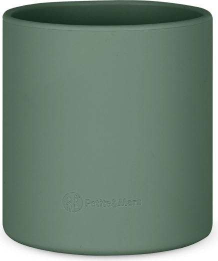 Cană din silicon pentru copii PETITE&MARS Take&Match Misty Green 6m+