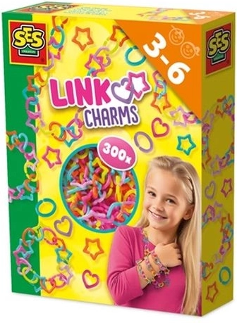 SES Creative Link Charms – set creativ pentru realizarea brățărilor și colierelor (300 buc.)