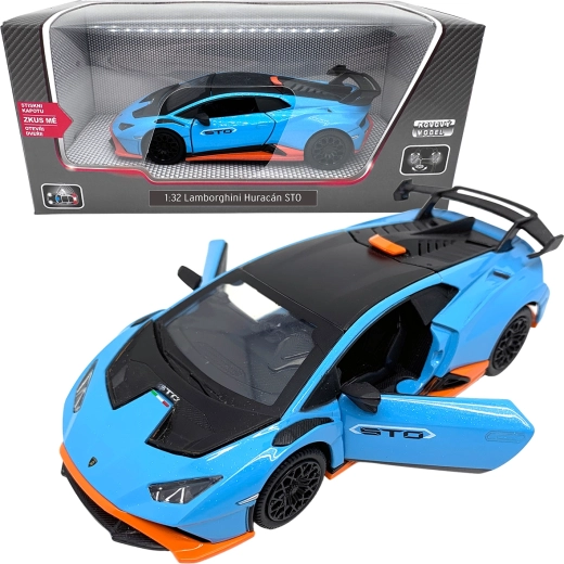 Model metalic 1:32 LAMBORGHINI HURACÁN STO albastru