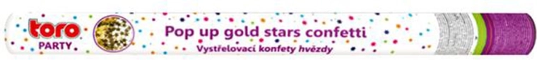 Confeti cu propulsie 60 cm – steluțe aurii