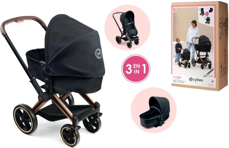 Cărucior pentru păpuși CYBEX Black 3 în 1 (36–52 cm)