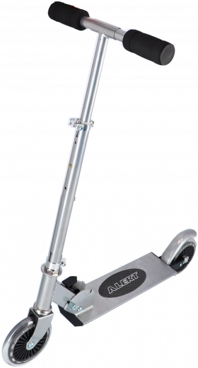 Trotinetă pliabilă din aluminiu cu mânere din spumă, frână de picior și capacitate de 50 kg