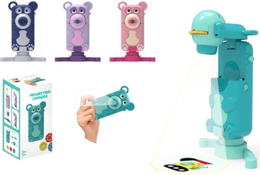 Proiector pliabil pentru desen 2‑în‑1 în formă de ursuleț