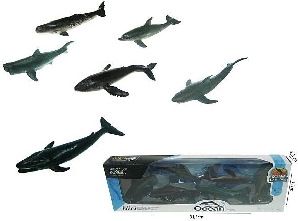 Figurine cu animale marine (6 buc.) în cutie