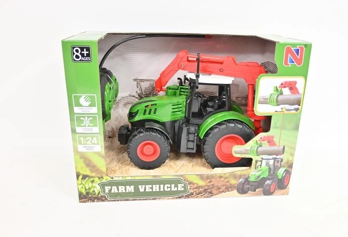 Tractor RC cu gheară pentru lemne 1:24