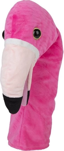 Mănușă-păpușă din pluș flamingo pentru mână Nature Planet