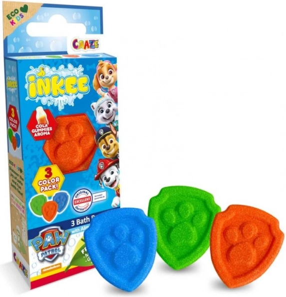 Inkee mini set de bile efervescente pentru baie Paw Patrol