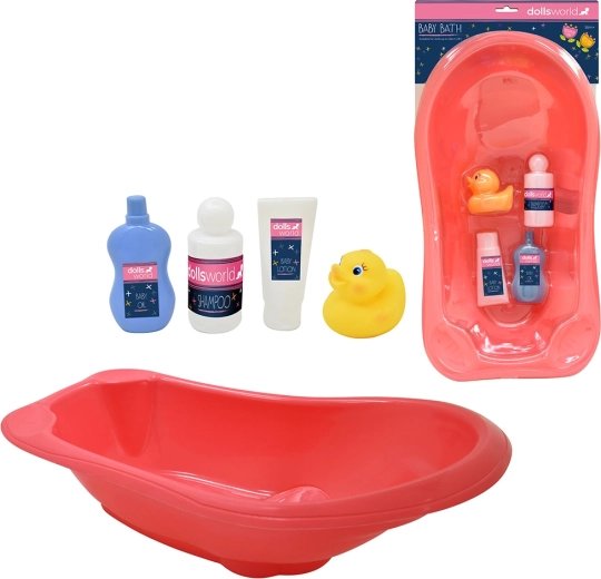 Dolls World set de baie pentru păpuși 46 cm cu cădiță și accesorii