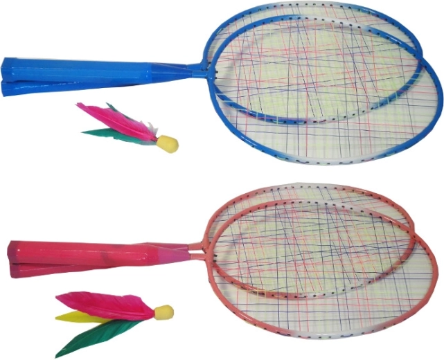 Set de badminton pentru copii cu fluturaș cu pene
