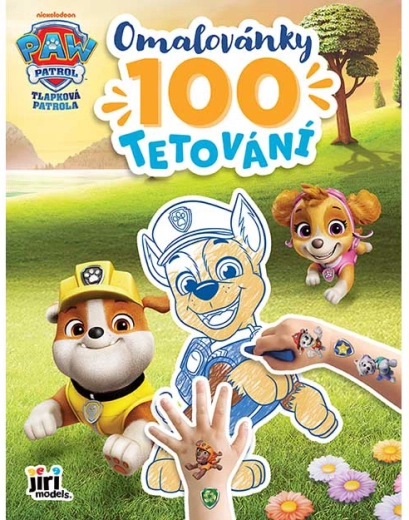 Carte de colorat și 100 de tatuaje Paw Patrol Patrula Cățelușilor