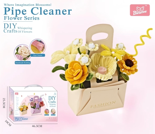Set creativ DIY pentru realizarea unui buchet de flori pentru copii