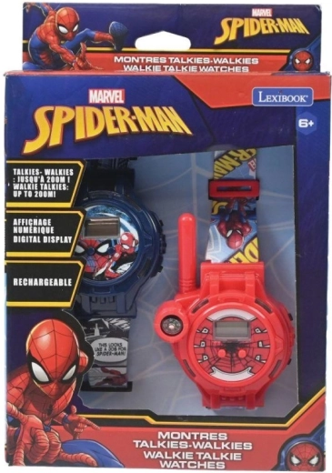 Ceasuri pentru copii cu stație walkie-talkie MARVEL SPIDER-MAN de la Lexibook, rază 200 m