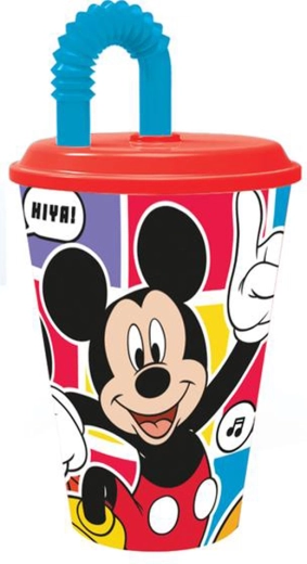 Pahar cu pai MICKEY 430 ml, plastic
