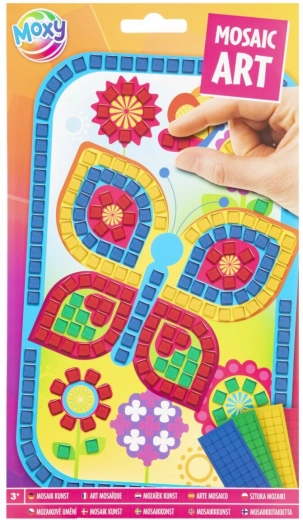 Set creativ mozaic pe culori – A5 metalic, model fluture