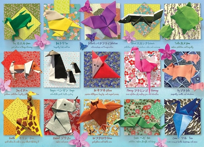 Puzzle COBBLE HILL animale origami – 500 piese