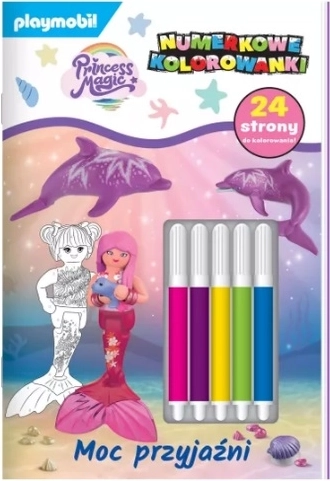 Playmobil Princess Magic – carte de colorat după numere cu markere