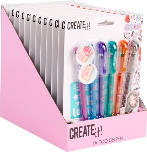 Set de tatuaje CREATE it! 6x stilou parfumat cu șabloane