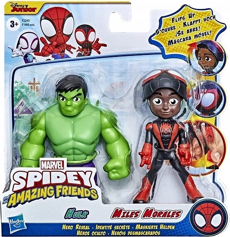 Hasbro Marvel Spidey și prietenii lui uimitori – figurinele Miles Morales și Hulk