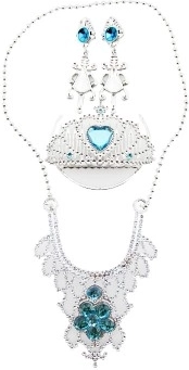 Set de frumusețe pentru copii cu coroană, colier și cercei