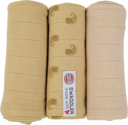 LODGER swaddler Flame tribe set 3 buc 70 × 70 cm sand