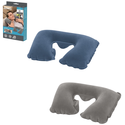 Pernă de călătorie gonflabilă pentru gât BESTWAY 37 × 24 × 10 cm