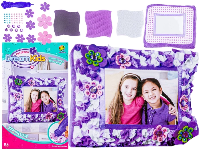 Set creativ DIY – ramă foto de decorat și pernuță