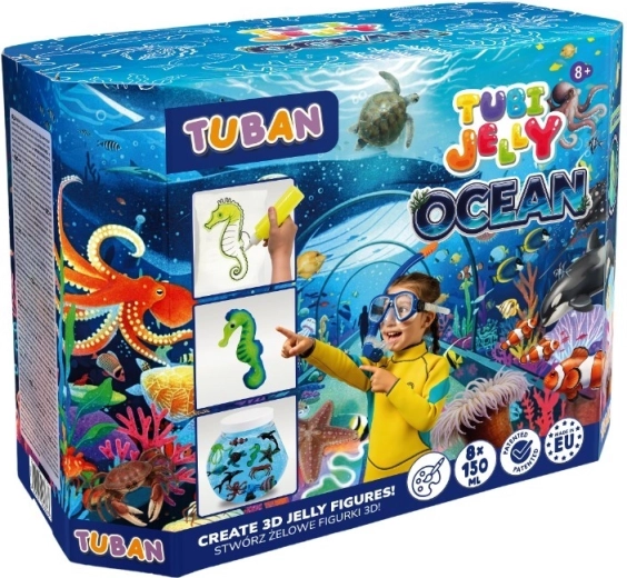 Tubi Jelly Ocean set cu acvariu mare (8 culori)