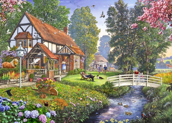 Puzzle Duminică liniștită 500 piese BLUEBIRD