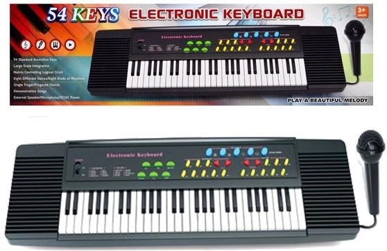 Orguță (keyboard) pentru copii cu microfon 50 cm - 1 bucată